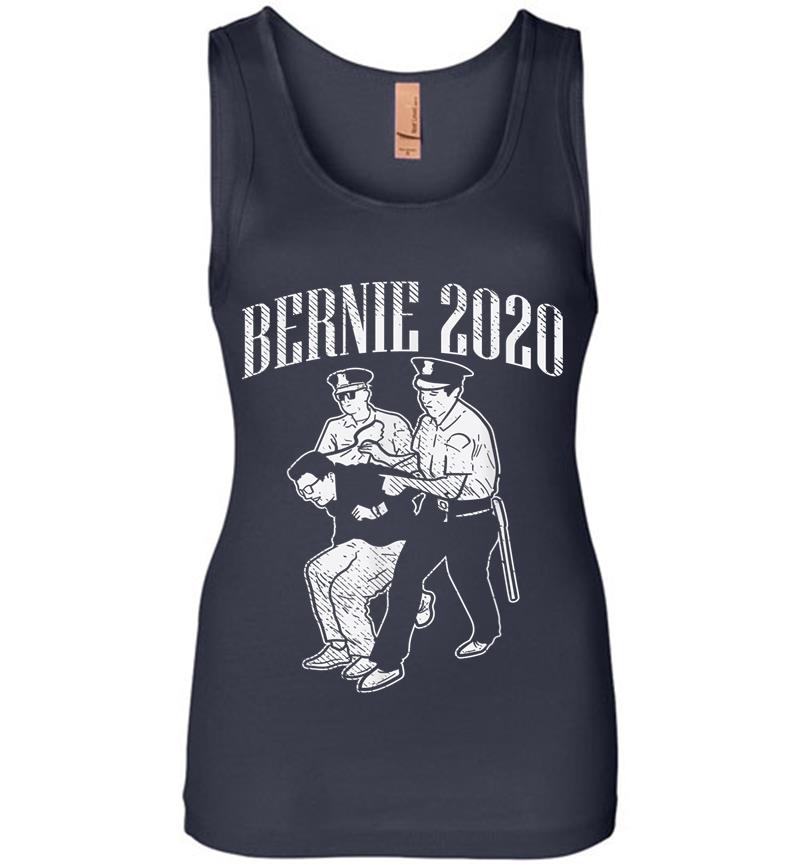 Inktee Store - Bernie 2020 Arrest Protest Demonstration Sanders President Womens Jersey Tank Top Image