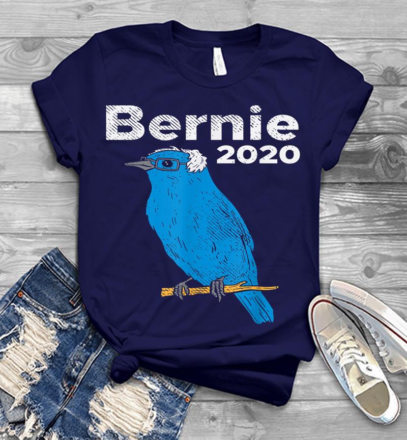 Inktee Store - Bernie 2020 Blue Bird Sanders Funny 2020 Election President Mens T-Shirt Image