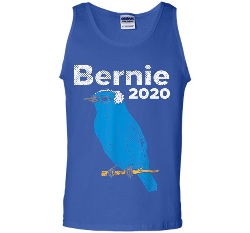 Inktee Store - Bernie 2020 Blue Bird Sanders Funny 2020 Election President Mens Tank Top Image