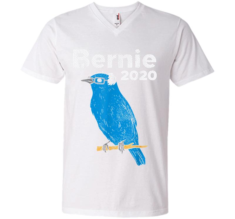 Inktee Store - Bernie 2020 Blue Bird Sanders Funny 2020 Election President V-Neck T-Shirt Image