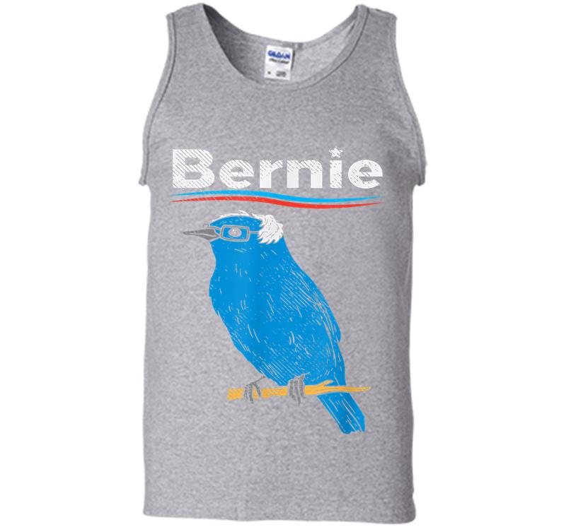 Inktee Store - Bernie Sanders Blue Bird Glasses Wig 2020 Election President Mens Tank Top Image