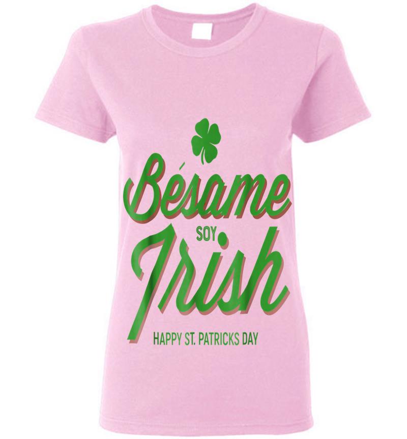 Inktee Store - Besame Soy Irish Kiss Me In Spanish St. Patricks Day Womens T-Shirt Image