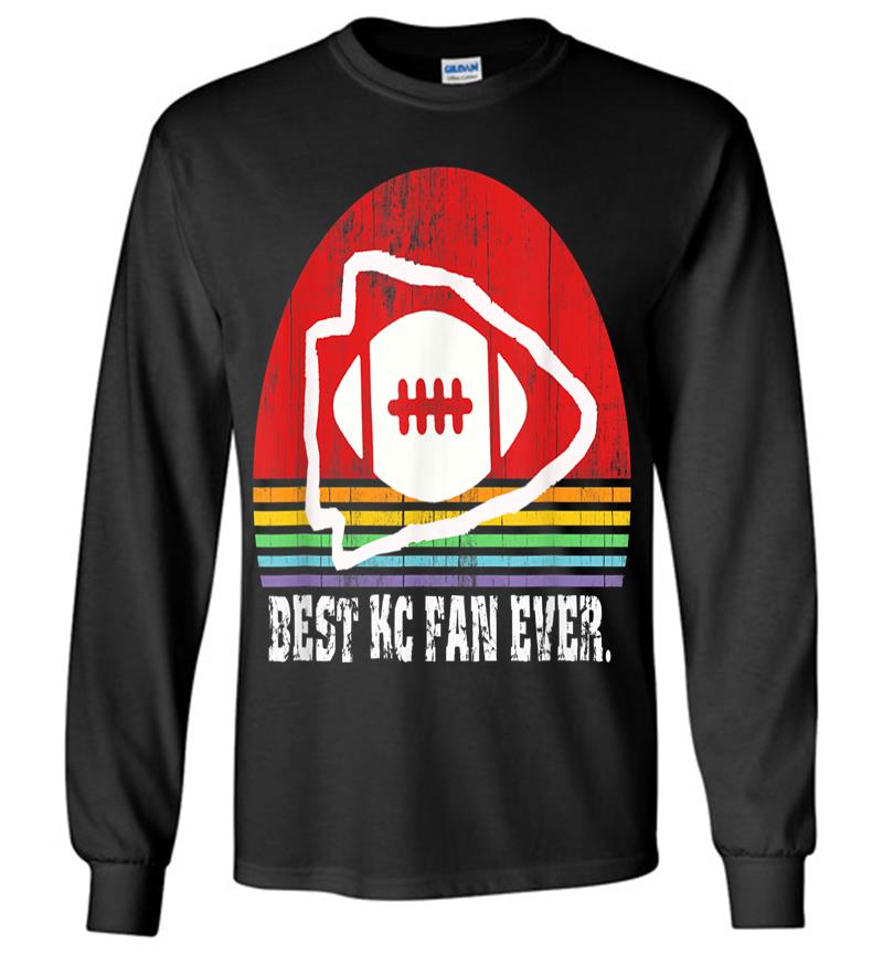Best Kansass Kc Fan Ever Retro Chief Kc Fans Football Long Sleeve T-shirt