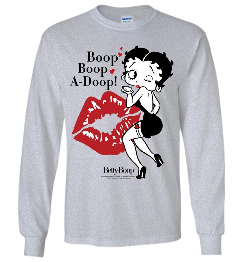 Inktee Store - Betty Boop Blowing Kisses Long Sleeve T-Shirt Image