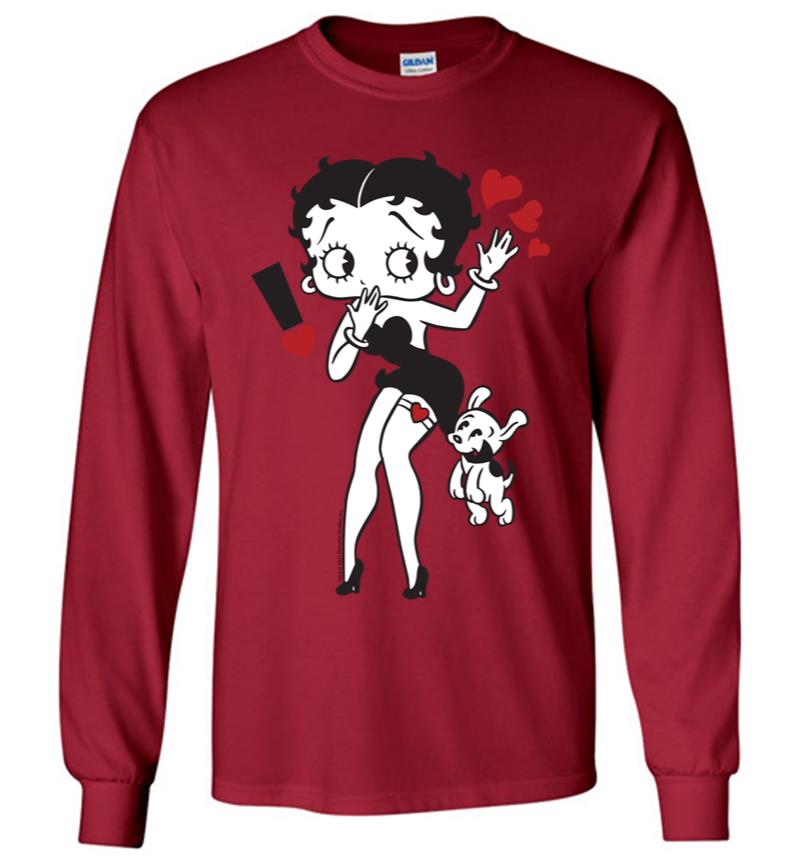 Inktee Store - Betty Boop Exclamation Mark Long Sleeve T-Shirt Image