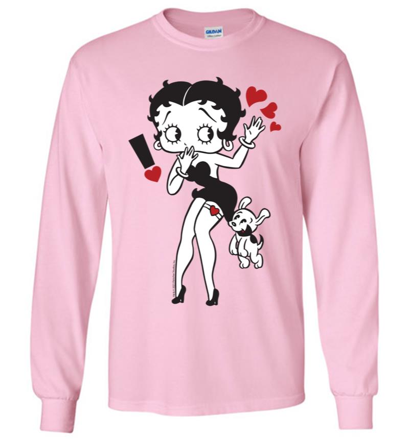 Inktee Store - Betty Boop Exclamation Mark Long Sleeve T-Shirt Image