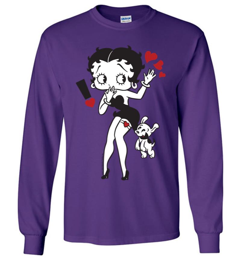 Inktee Store - Betty Boop Exclamation Mark Long Sleeve T-Shirt Image