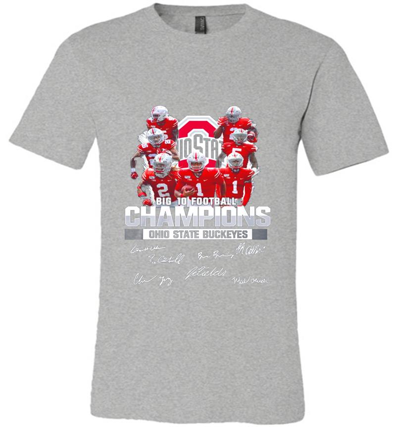 Inktee Store - Big 10 Football Ohio State Buckeyes Players Signatures Premium T-Shirt Image