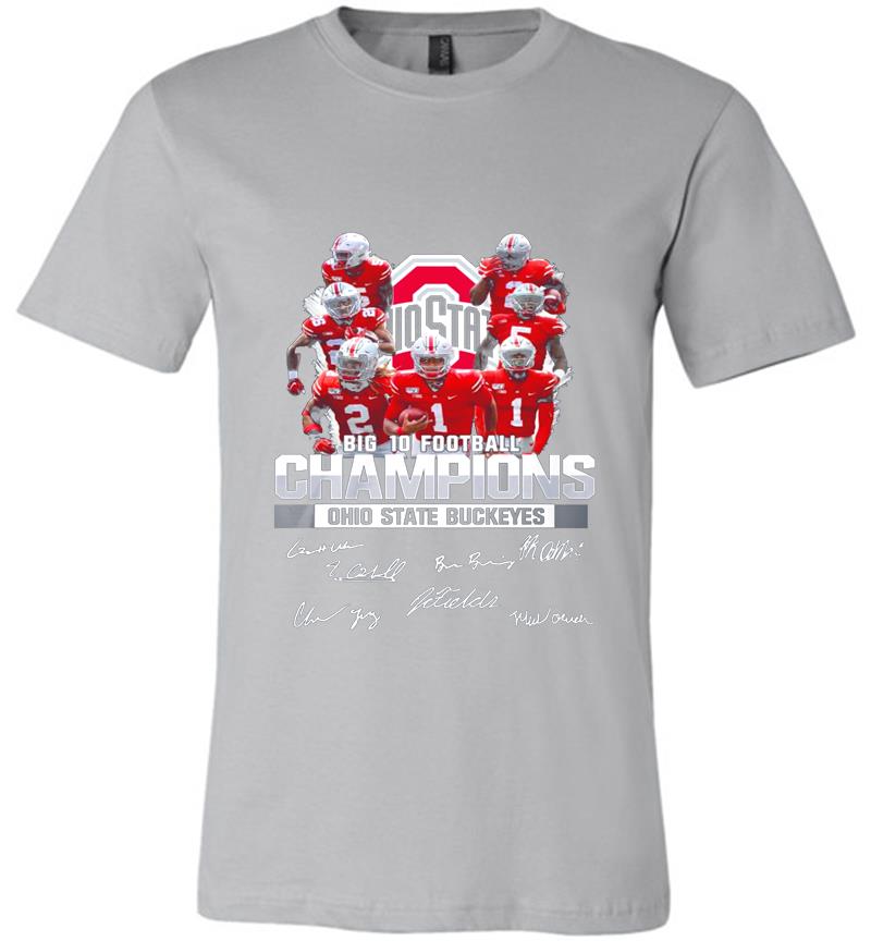 Inktee Store - Big 10 Football Ohio State Buckeyes Players Signatures Premium T-Shirt Image