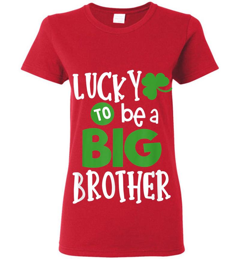 Inktee Store - Big Brother St Patricks Day Pregnancy Announce Womens T-Shirt Image