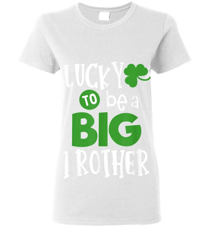 Inktee Store - Big Brother St Patricks Day Pregnancy Announce Womens T-Shirt Image