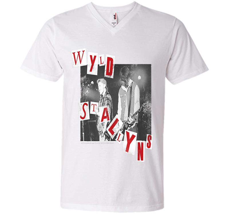 Inktee Store - Bill And Ted'S Bogus Journey Grunge Wyld Stallyns V-Neck T-Shirt Image