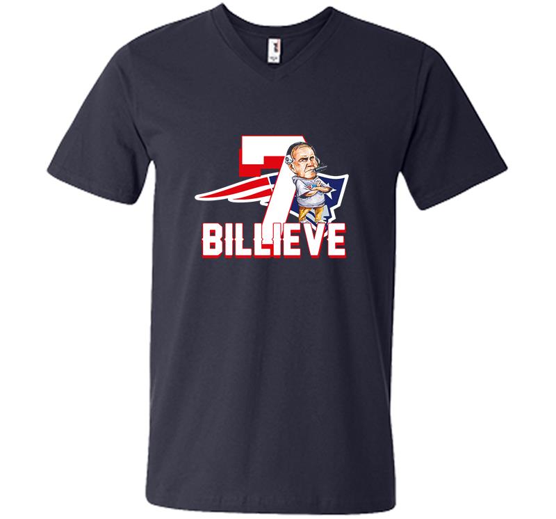 Inktee Store - Bill Obrien New England Patriots 7 Billieve V-Neck T-Shirt Image