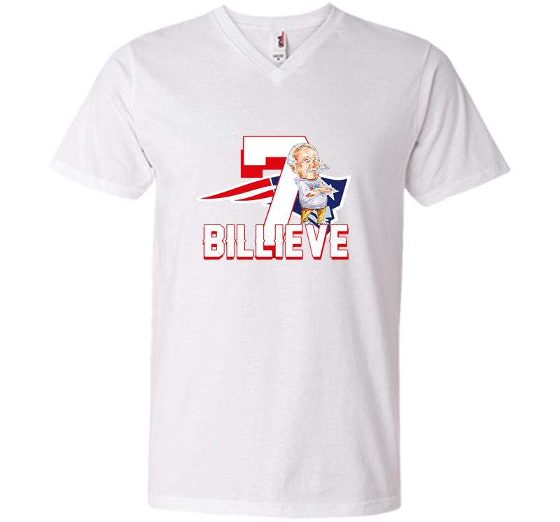 Inktee Store - Bill Obrien New England Patriots 7 Billieve V-Neck T-Shirt Image
