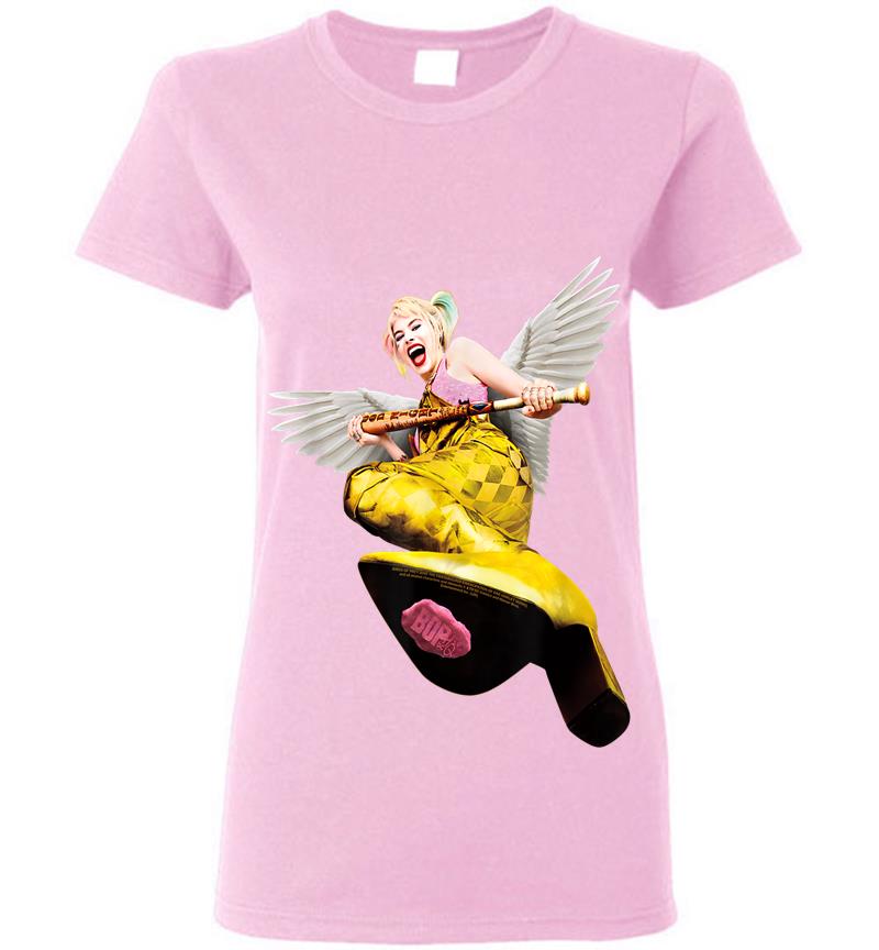 Inktee Store - Birds Of Prey Harley Quinn Kick Womens T-Shirt Image