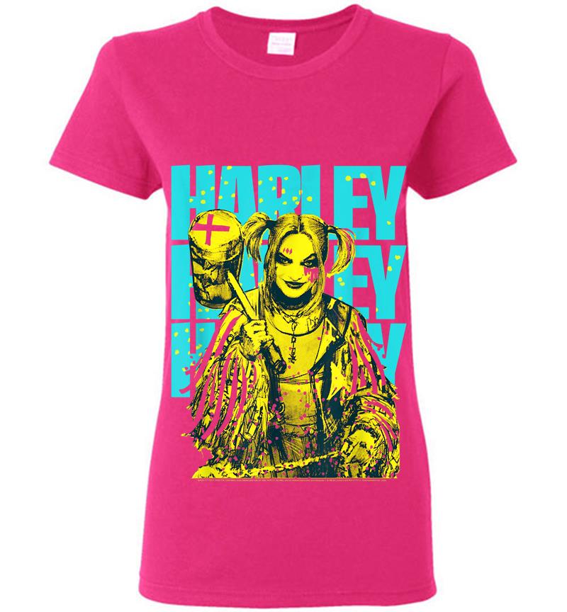 Inktee Store - Birds Of Prey Harley Quinn Painted Womens T-Shirt Image