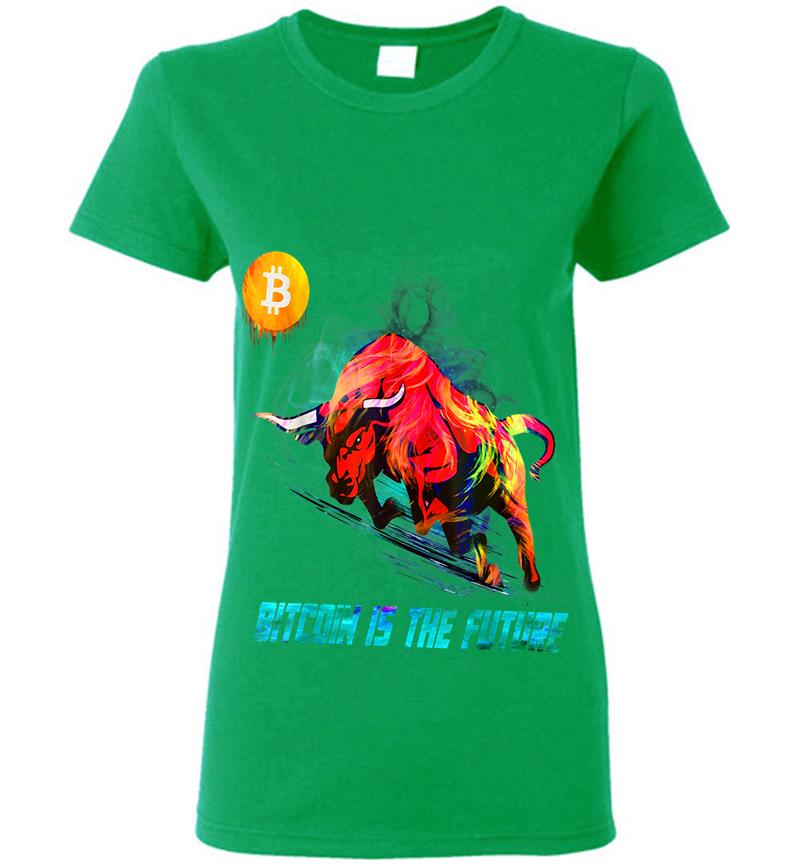 Inktee Store - Bitcoin Bitcoin Is The Future Krypto Design Btc Womens T-Shirt Image