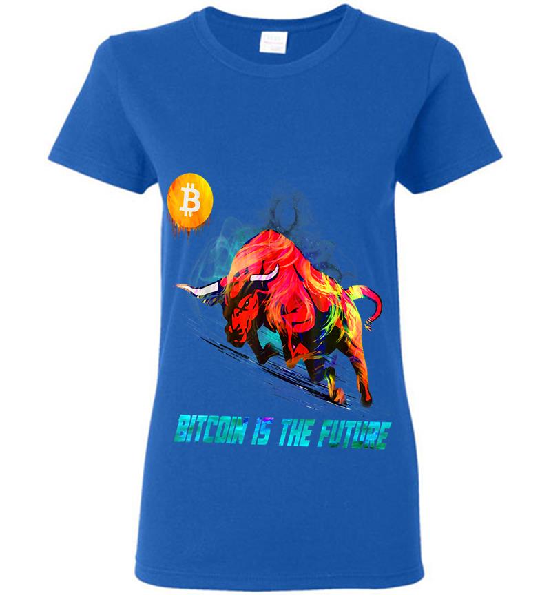 Inktee Store - Bitcoin Bitcoin Is The Future Krypto Design Btc Womens T-Shirt Image
