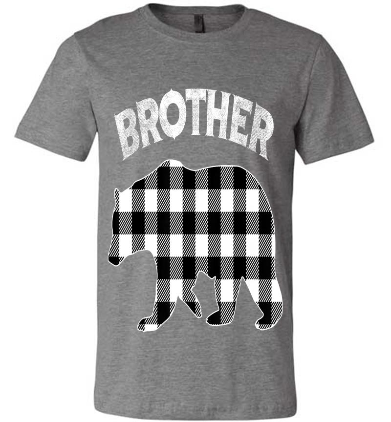 Black And White Buffalo Plaid Brother Bear Christmas Pajama Premium T ...