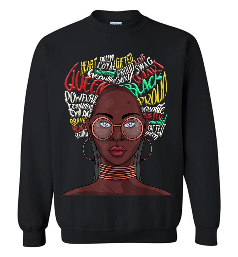 Black Queen For African American Natural Afro Sweatshirt