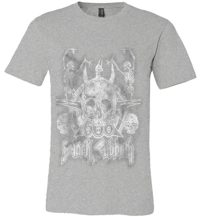 Inktee Store - Black Sabbath Official Vintage Dancing Skeletons Premium T-Shirt Image