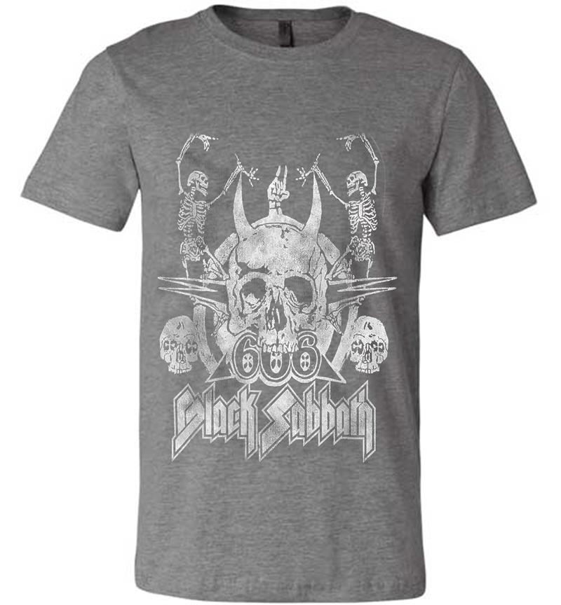 Inktee Store - Black Sabbath Official Vintage Dancing Skeletons Premium T-Shirt Image