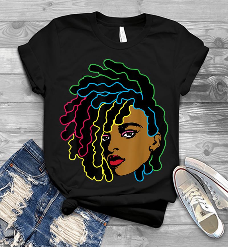 Black Woman African Afro Hair Cool Black History Month Mens T-shirt -  Inktee Store