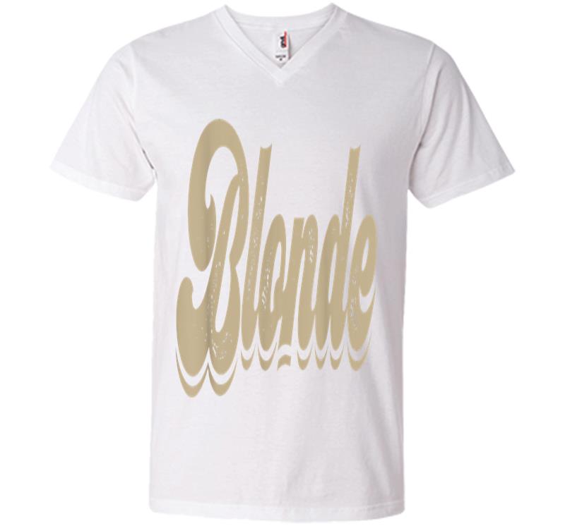 Inktee Store - Blonde Hair Color Babe V-Neck T-Shirt Image