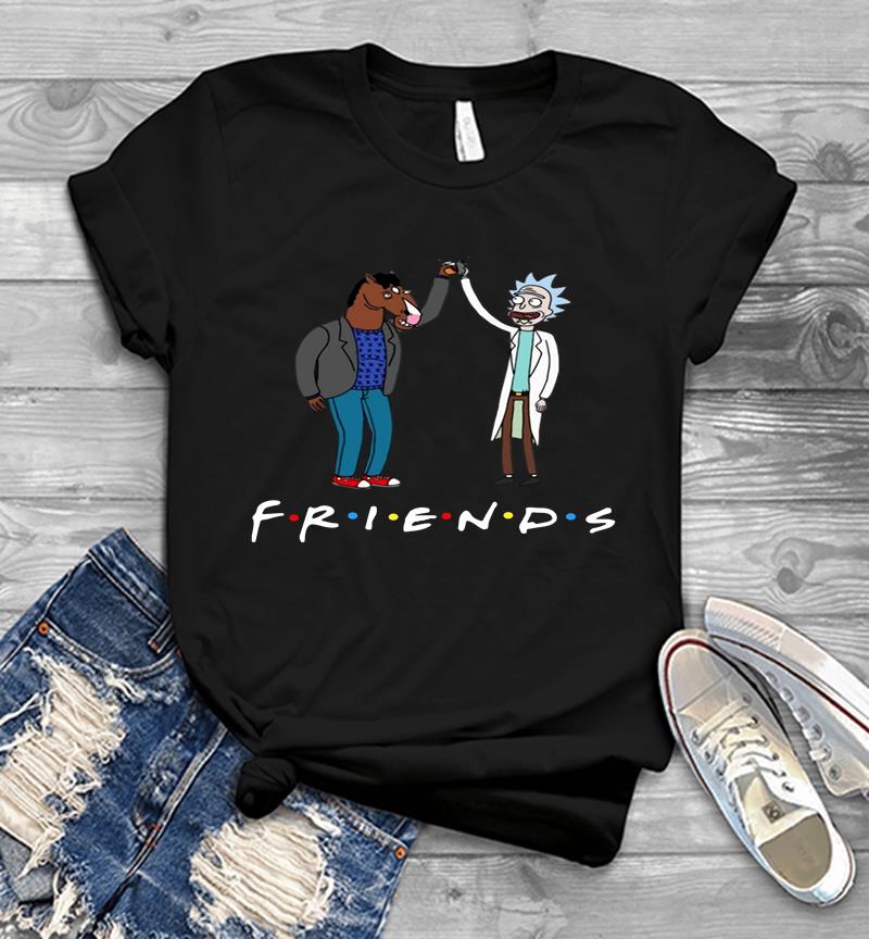 Bojack Horseman And Rick Morty Is Friends Tv Show Mens T-Shirt
