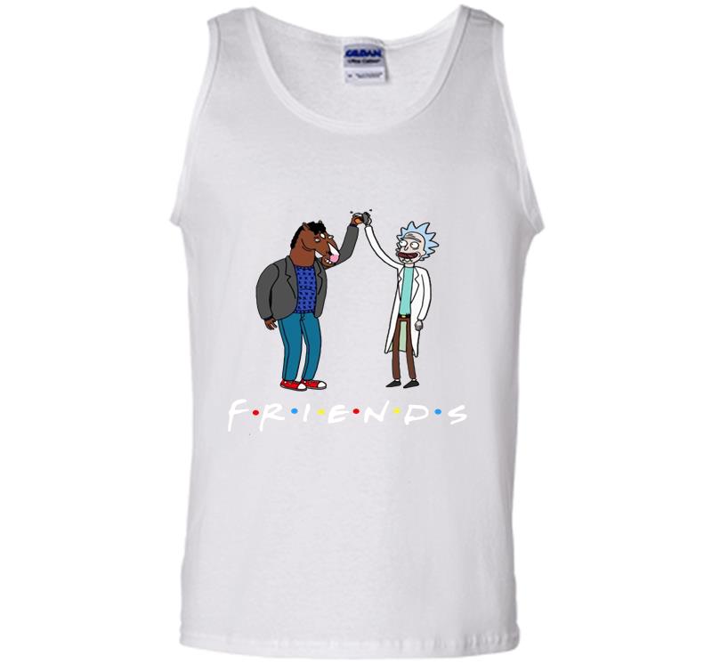 Inktee Store - Bojack Horseman And Rick Morty Is Friends Tv Show Mens Tank Top Image