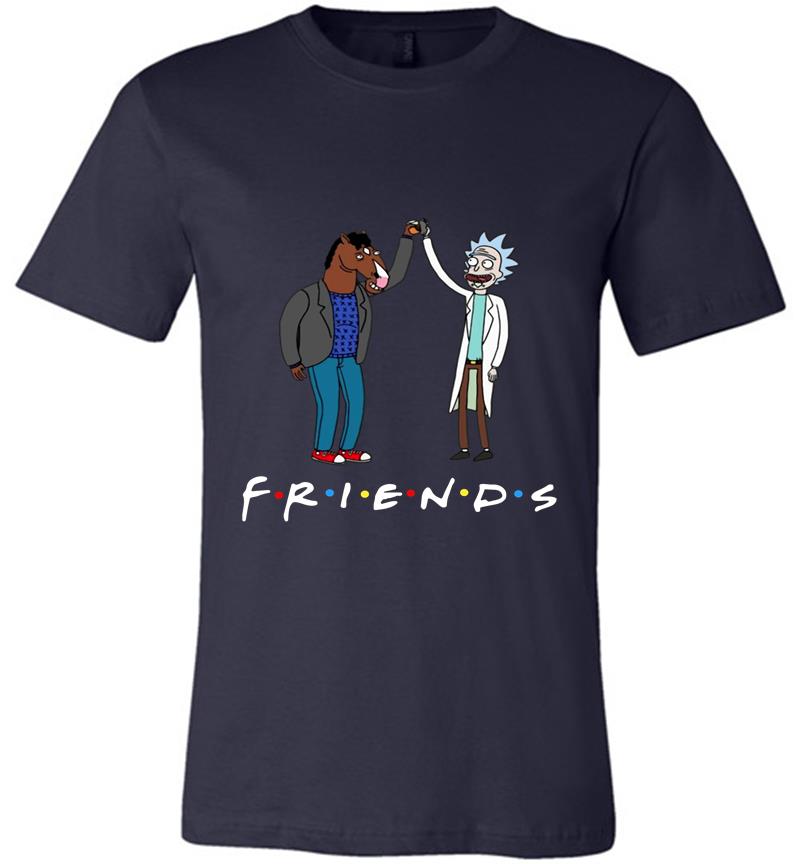 Inktee Store - Bojack Horseman And Rick Morty Is Friends Tv Show Premium T-Shirt Image