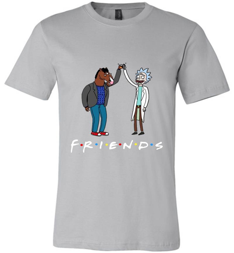 Inktee Store - Bojack Horseman And Rick Morty Is Friends Tv Show Premium T-Shirt Image