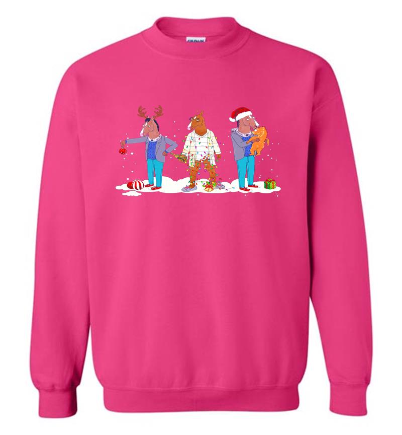 Inktee Store - Bojack Horseman Christmas Sweatshirt Image