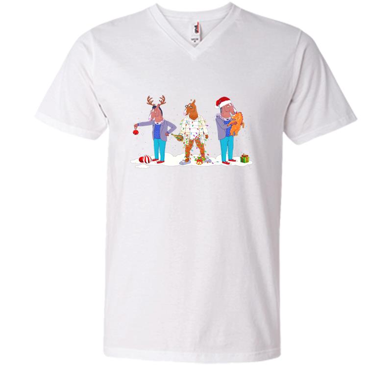 Inktee Store - Bojack Horseman Christmas V-Neck T-Shirt Image