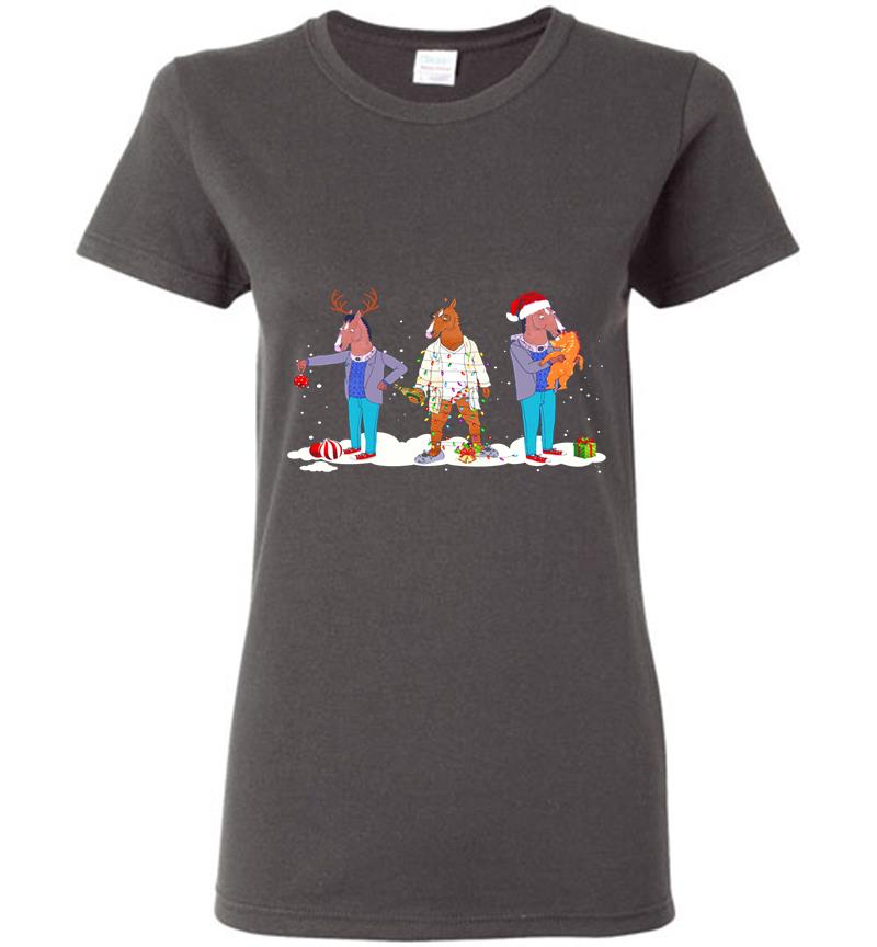 Inktee Store - Bojack Horseman Christmas Womens T-Shirt Image