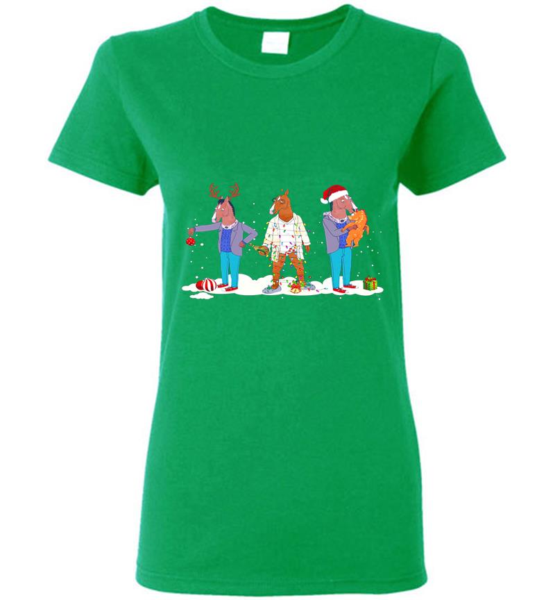 Inktee Store - Bojack Horseman Christmas Womens T-Shirt Image