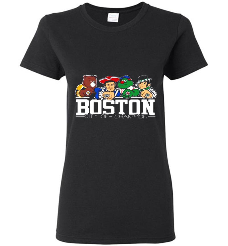 Boston City Of Champion Womens T-Shirt