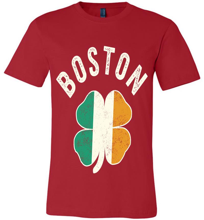 Inktee Store - Boston Shamrock - Irish St Patrick'S Day Celtic Premium T-Shirt Image