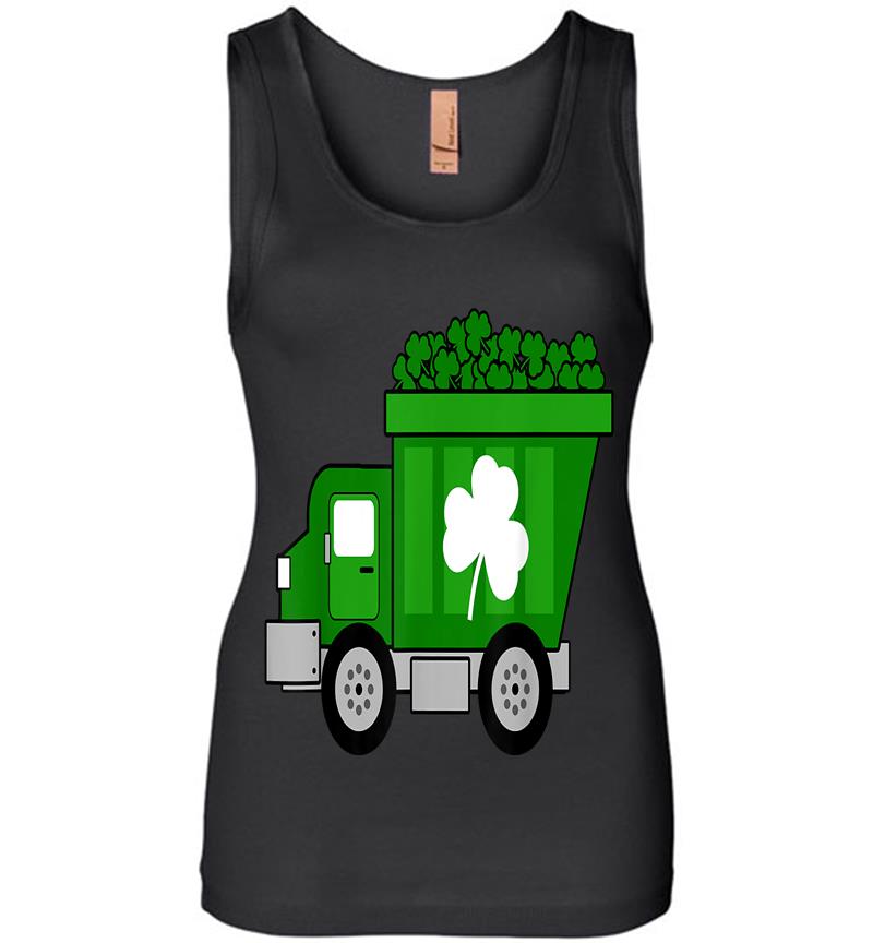 Boys Irish St Patricks Day Holiday Dump Truck Womens Jersey Tank Top