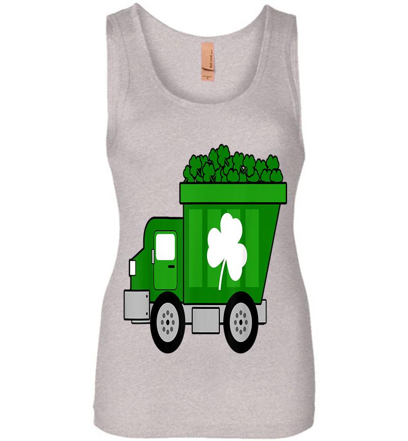 Inktee Store - Boys Irish St Patricks Day Holiday Dump Truck Womens Jersey Tank Top Image
