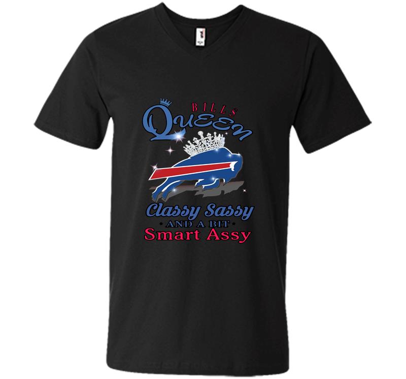 Buffalo Bills Queen classy sassy and a bit smart Assy V-neck T-shirt