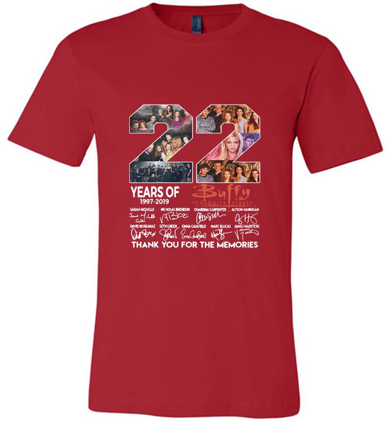 Inktee Store - Buffy The Vampire Slayer 22Nd Years Of 1997-2019 Signature Premium T-Shirt Image