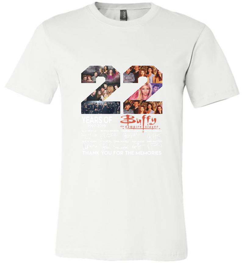 Inktee Store - Buffy The Vampire Slayer 22Nd Years Of 1997-2019 Signature Premium T-Shirt Image