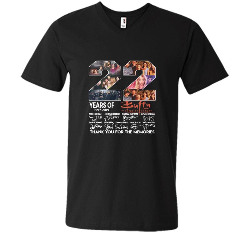 Buffy The Vampire Slayer 22nd Years Of 1997-2019 Signature V-neck T-shirt