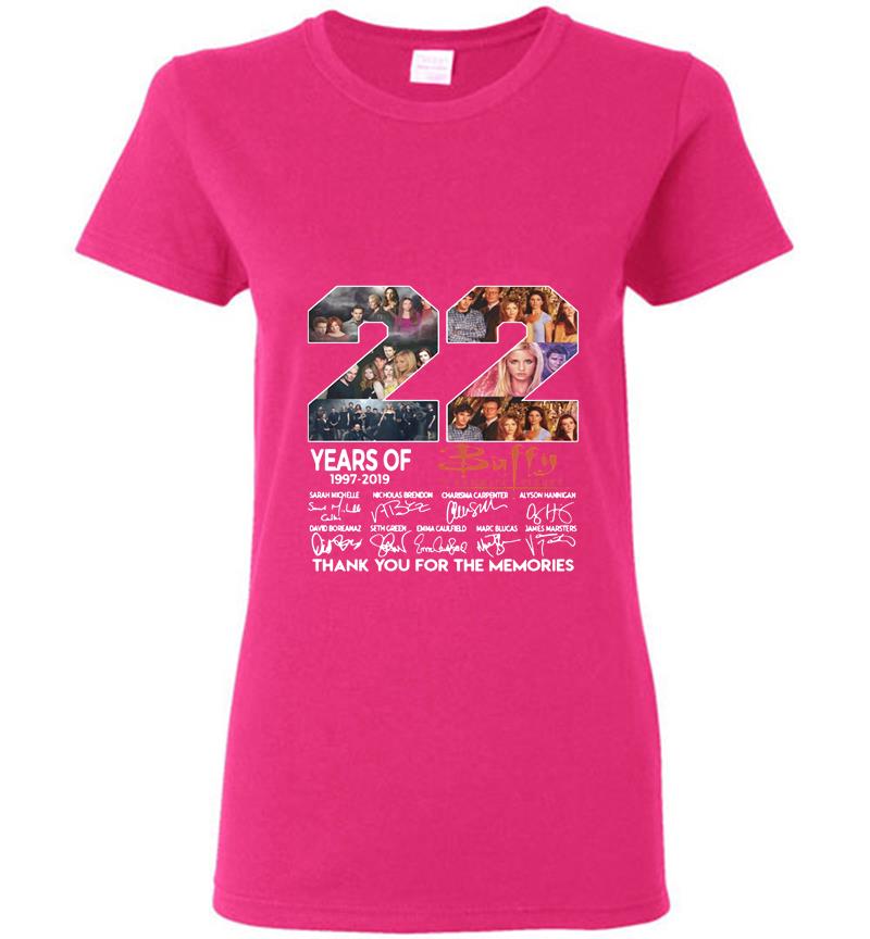 Inktee Store - Buffy The Vampire Slayer 22Nd Years Of 1997-2019 Signature Womens T-Shirt Image