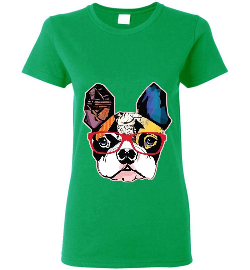 Inktee Store - Bulldog Art Womens T-Shirt Image