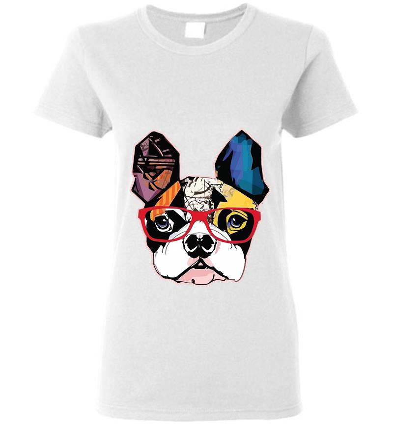 Inktee Store - Bulldog Art Womens T-Shirt Image