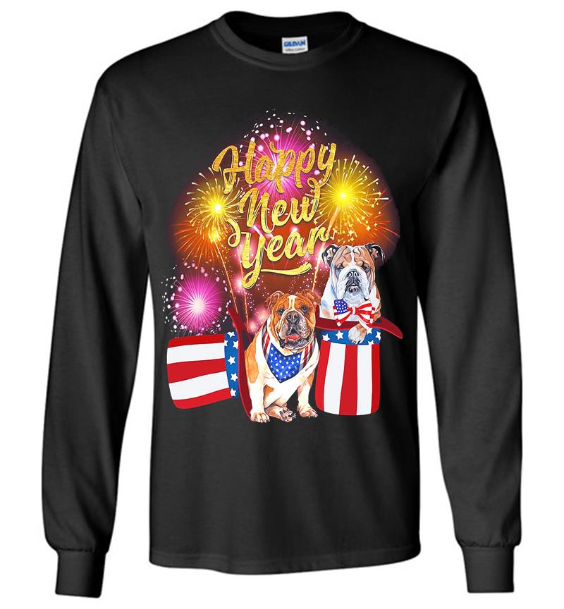 Bulldog Happy New Year Long Sleeve T-Shirt