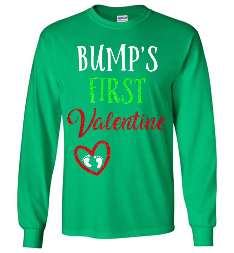 Inktee Store - Bumps First Valentine Love Long Sleeve T-Shirt Image
