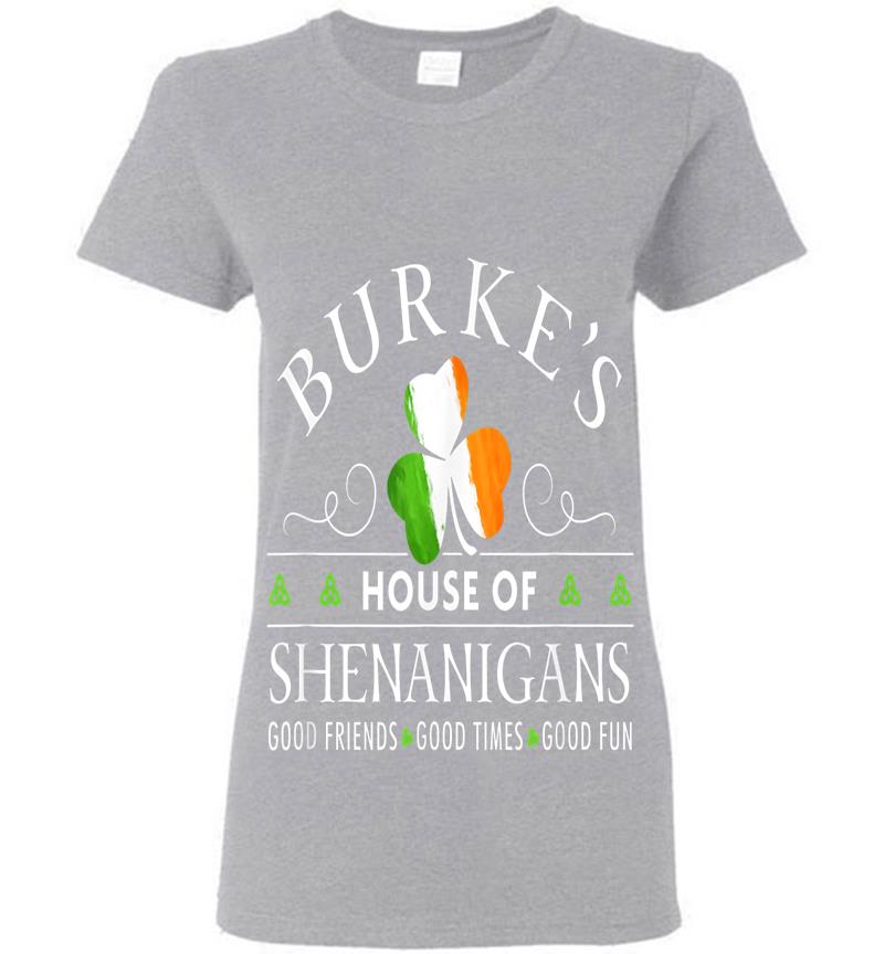 Inktee Store - Burke House Of Shenanigans St Patricks Day Womens T-Shirt Image